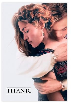 Titanic – Filmposter auf Leinwand, Poster, Wandkunst, Dekordruck, Bild, Gemälde für Wohnzimmer, Schlafzimmer, Dekoration, ungerahmt, 30 x 45 cm