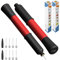 Ball Pump with Needle Storage(Never Lose Pin) Football Pump with 10 Needles and Extendable Cable, Soccer Football Pumps, Volleyball Pump Rugby Ball Inflator - Great for All Balls - 2 Pack