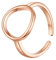 LEGENTLISUR Bague En Argent Sterling 925 Bague Cercle Ouvert Bague Ouverte En Argent Sterling Bague Simple En Argent Sterling Pour Femme（Or Rose）