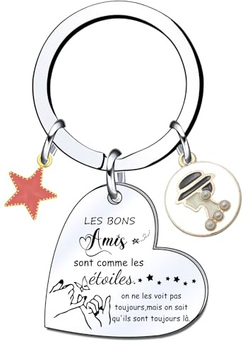 LKJHGF Cadeau Meilleure Amie Femme Porte Clé Cadeau Anniversaire Femme Porte Clé Amitié Ami Original Utile Idée Porte Clef Meilleure Amie Soeur Original Pour Noel Anniversaire