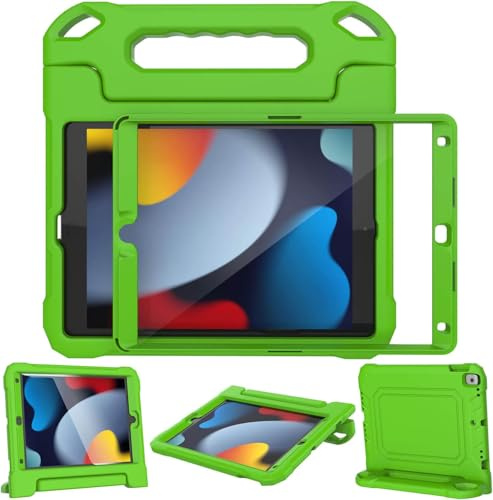 MOXOTEK Custodia per bambini per iPad di 9a/8a/7a generazione da 10,2 pollici 2021/2020/2019, custodia per iPad Air di terza generazione/Pro da 10,5 pollici, resistente agli urti con pellicola