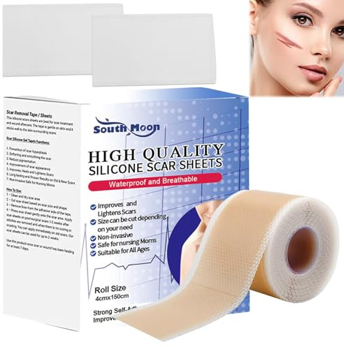 Silicone Scar Sheets, (1.6'' X 60''roll-1.5m) Silicone Scar Tape, Waterproof, Non-irritating and Easy to Apply Silicone Scar Strips Patches, For Remove Surgical Incisions,C-Section,Burn and More Scars