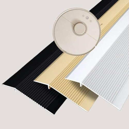 XDRGOOIUY Rampe De Seuil en Alu, Bande De Transition De Sol Rattrapage De Niveau 10cm De Large Seuil De Porte Barre Baguette Recouvrement, Bois sur Carrelage