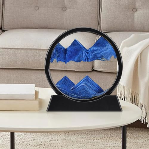 WPUXOY Sablier Fluide 3D Sandscape 7 - Image d'Art de Sable Dynamique - Peinture Fluide pour Décorations de Maison et Bureau