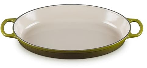 Le Creuset Enameled Cast Iron Signature Oval Baker, 3 qt., Olive