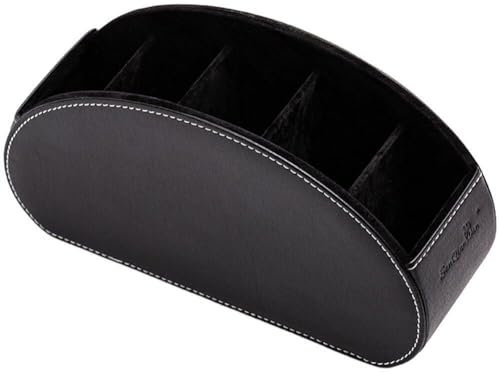 HiyyFloy Fernbedienungs-Organizer Für Tisch, Fernbedienungshalter, Leder-fernbedienungsbox/Caddy/tablett, Nachttisch-Desktop-Organizer Für Stift-DVD,