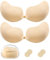 Kemowi 2 Pair Stick On Push Up Bra for Women - Breathable & Skin Friendly Sticky Invisible Adhesive Bra, Reusable Strapless & Backless Bras for Everyday Wearing with 2 Pack Nipplecovers