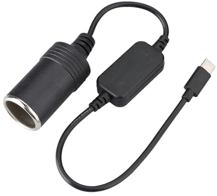 CHAKAE USB C to 12V Car Cigarettes Lighters Socket Converters Cable for Vehicle Electronics Gadgets Car Navigation Recorders