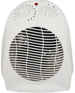 White - Termoventilatore Da Bagno 230v, Stufetta Elettrica Potenza Regolabile 1000-2000w, Scaldabagno Con Protezione IP20