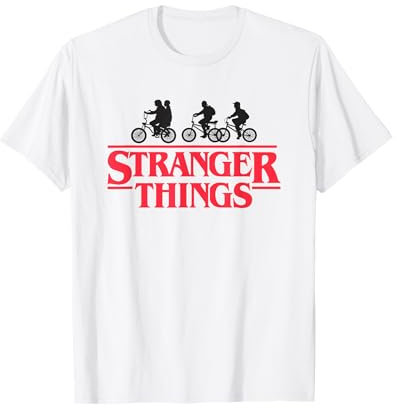Stranger Things Silhouette Bike Logo T-Shirt