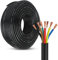 Qiping 7×0,5mm² Filo 7 Conduttori Tondo Cavo per rimorchio 5M 12V/24V Elettrico per Barche/Automobilistiche/LED Lampadine