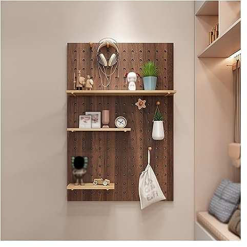 Panneau perforé mural en bois pour chambre à coucher, bureau, salle de bain