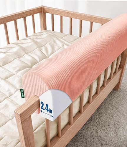 AEOCOO Bettkantenschutz für Kinderbetten 90 cm – weiche Memory-Schaum Bettumrandung, Rausfallschutz & Stoßschutz, geruchsarm, Abnehmbarer waschbarer Bezug