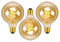 LED Bulbs E27 Edison Screw Bulb, Vintage Light Bulb,4W E27 G80 LED Edison Bulb, Led Filament Bulbs, Antique Style Retro Amber Glass Screw Lamp 220V (3 Packs)