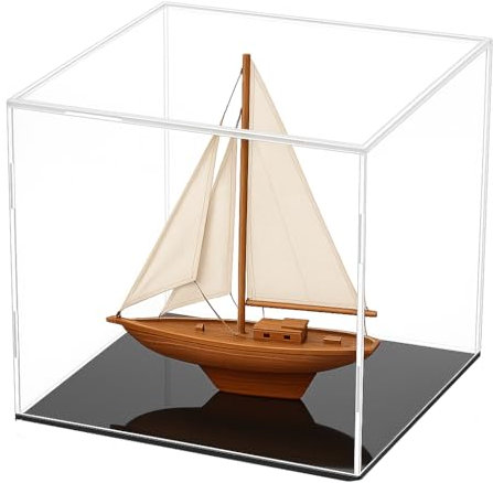 IKOPFLN Vitrine en Acrylique Transparent 20x15x20 cm – Boîte d'Exposition Pour Figurines, et Collections, Avec Protection Contre la Poussière, Facile à Assembler,Coffret d'Exposition Pour Collection