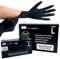 Bové - 1000 gants jetables en nitrile - Noirs - Taille L - Sans latex et sans poudre - Pour la médecine et les aliments - Indéchirables et élastiques