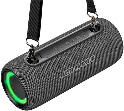 Enceinte HiFi Autonome 200W Ledwood XS200, Effet LED, Buetooth, IPX5, Assistant Vocal, 20W RMS, Batterie 2000mAh