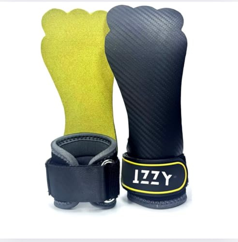 IZZY Calleras Deportivas Crosstraining, Fitness y Gimnasio – Antideslizantes sin Tiza, Protección de Palmas para Pesas y Entrenamiento Funcional, Resistente y Cómoda con Correa Ajustable