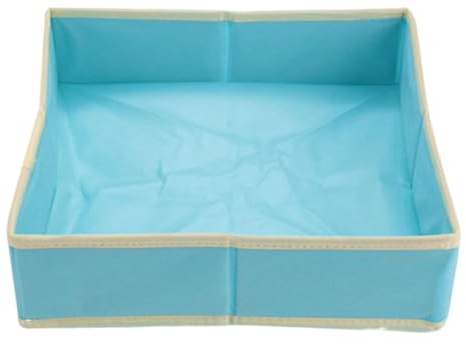 TTETTZ Kids Sandbox Tray Foldable Play Mat Sand Pit with Waterproof Bottom Portable Indoor/Outdoor Sensory Toys Storage Tray for Kids Toddlers Ages 1-5, Blue 60cmx60cm