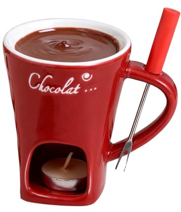 Fenayuu Schokoladen Fondue Tasse, Tragbares Hot Pot Cup Kit, Handgemachte Käse Dip Tasse Schüssel Für Meeresfrüchte Abendessen, Vorspeisensauce