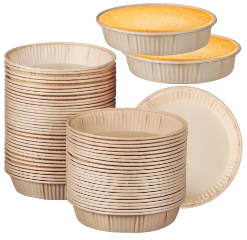 Homoyoyo 100 pièces Moules à Tartelettes Papier Résistants Micro-ondes Antiadhésifs pour Pâtisserie Maison et Professionnelle pour Mini Tartes Quiches et Desserts Variés