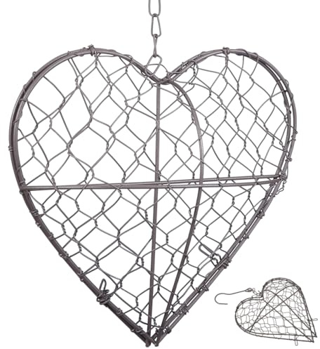 WRITWAA Herzförmiger Wand Pflanzer 1 Stück Eisen Hängekorb | Dekorativer Blumenhalter für Sukkulenten, Innen- und Außenbereich sowie Garten Gestaltung