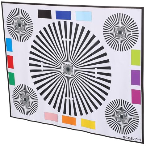 SHINEOFI Präzise Linsentesttafel aus Papier zur Universellen Kalibrierung und Exakten Fokussierung von Überwachungskameraobjektiven für Einsatz bei Tageslichtbedingungen