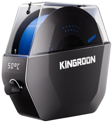 Kingroon Filament Trockner, Zeitgesteuert 48h, Filament Trockenlagerbox kompatibel mit 1,75/2,85/3 mm PLA/PETG/TPU usw