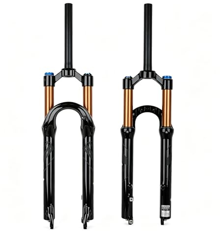 AttLvTu Forcella MTB ad Aria 27.5/29 Pollici, Escursione 120 mm, Forcella Ammortizzata in Lega di Magnesio, Lockout Manuale, QR 9x100 mm, Compatibile con Freni a Disco(29 Pollici)
