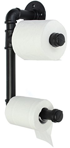 TuToy Industrielle Städtische Art Metallpfeife Doppelte Schicht Toilettenpapierhalter Roller Rustikale Blick