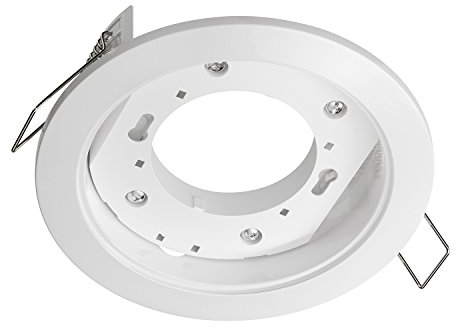 ledscom.de Deckeneinbauleuchte ZOBE, weiß semi-glänzend, rund, 107mm Ø, 1x GX53 max. 25W
