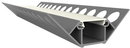 Fliesenprofil F2 Aluminium eloxiert – LED Profil 200 cm für Fliesenkonzepte, schmal & flach, für LED Strips bis 15 mm, Direct Lighting, optimale Wärmeableitung & Staubschutz