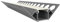 LED Aluminium Fliesenprofil F1 Mirach 2 Meter inkl. Abdeckung Opal/Klar LED Fliesenprofil 2m LED Alu Profil Fliesen (F2 Klar)