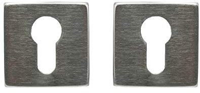 Bricard 8005051 Paire de Rosaces de Fonction Epure pour Porte d’Entrée, Profil Cylindre Européen, Chromé