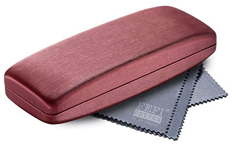 FEFI Hardcase Brillenetui in Seiden-Optik - Größe M (kupfer)