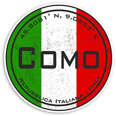 Pegatinas de vinilo de la bandera italiana de la bandera de Italia (2 unidades, 10 cm) 10cm Wide