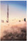 Bilderwelten Glasbild - Himmlische Skyline von Dubai - Hochformat 45cm x 30cm