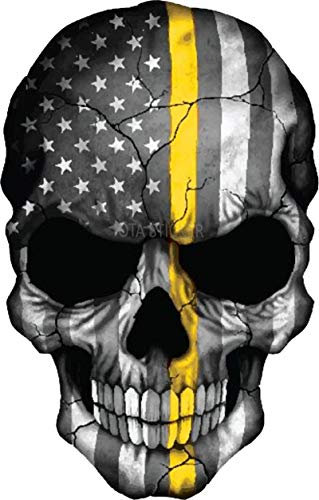 OTA Aufkleber Totenkopf Skelett Teufel Geist Monster Zombie American Flag Subdued Thin Yellow Line Military Soldier Ranger Security Rock Metal Heavy Decal Laptop Fenster Tür Wand Motorrad Helm Gepäck