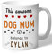 Personalised Mug This Awesome Dog Mum Belongs to (Dogs Names) for Women, Birthday, Christmas Ceramic 10oz/300ml