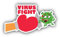 10cm! Klebe-Folie Wetterfest Made-IN-Germany Virus Fight Illustration G1742 UV&Waschanlagenfest Auto-Aufkleber Sticker Decal