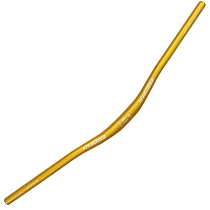 UPANBIKE φ31,8 mm MTB Mountainbike Fahrrad extra langer Lenker 780 mm Riser Bar (780 mm, Gold)