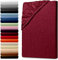 Julido Jersey Spannbettlaken Baumwolle 180x200 cm, Elastisches Betttuch Bordeaux, Oeko-Tex Zertifiziert, Atmungsaktiv, Ideal für Allergiker
