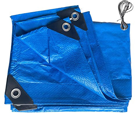 Artillen Gewebeplane 140g/m² Blau, 2m x 3m = 6m², Schutzplane Bootsplane Holzplane Plane mit Ösen für draussenGartenmöbel Trampolin Auto wasserdicht reißfest wasserfest (2m x 3m=6m²)