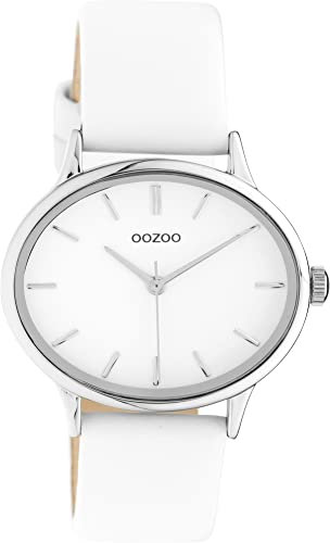 Oozoo Timepieces Damen Uhr - Armbanduhr Damen mit 18mm Lederarmband | Hochwertige Uhr für Frauen - Edle Analog Damenuhr in rund C10940
