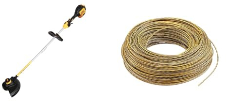 DeWalt DCM 561 PBS 18 V Brushless Li-ION Débrousailleursans Fil - sans Batterie, sans Chargeur Jaune & Recharge de Fil Coupe Bordure 2,5 mm x 68,6 m - Bobine de Fil Remplacement