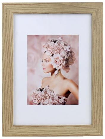 IDEAL TREND Bilderrahmen Holz Rahmen Plexi Acryl Collage Wanddeko Poster quadratisch S215: Farbe: Natur | Format: 20x30