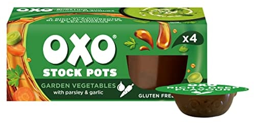 OXO Garden Vegetable Stock Pots – Parsley & Garlic, Gluten Free, 4 x 20 g (80 g Total)