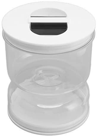 Haofy Tarro de Pepinillos de Separación en Seco y Húmedo, Tarro de Reloj de para Pepinillos de Cocina, Dispensador Hermético Kimchi Wet Dry, Contenedor de Tarro de Pepinillos y Aceitunas con Colador