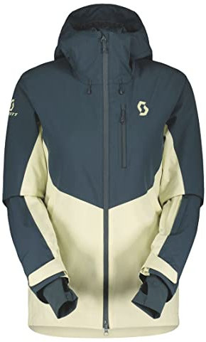 Scott W Ultimate Dryo Jacket Colorblock - Daunen Warme wasserdichte Damen All-Mountain Skijacke, Größe S - Farbe Aruba G