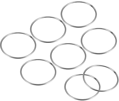 METALLIXITY 8Stk Edelstahl O Ringe 100mm 4mm Geschweißt Rund Ring für Hängende Objekte